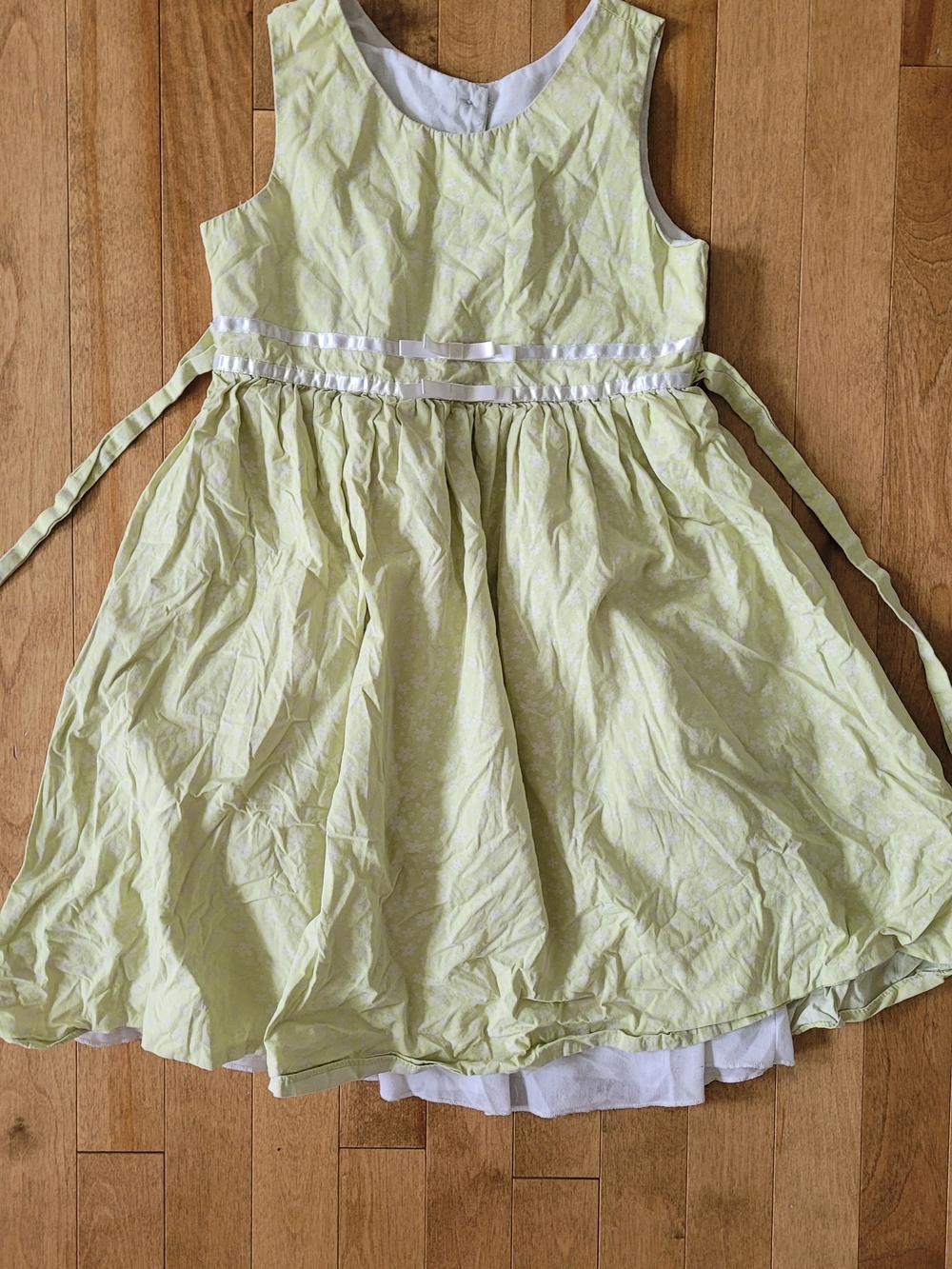 Jona Michelle Pale Yellow Satin-Trim Party Dress